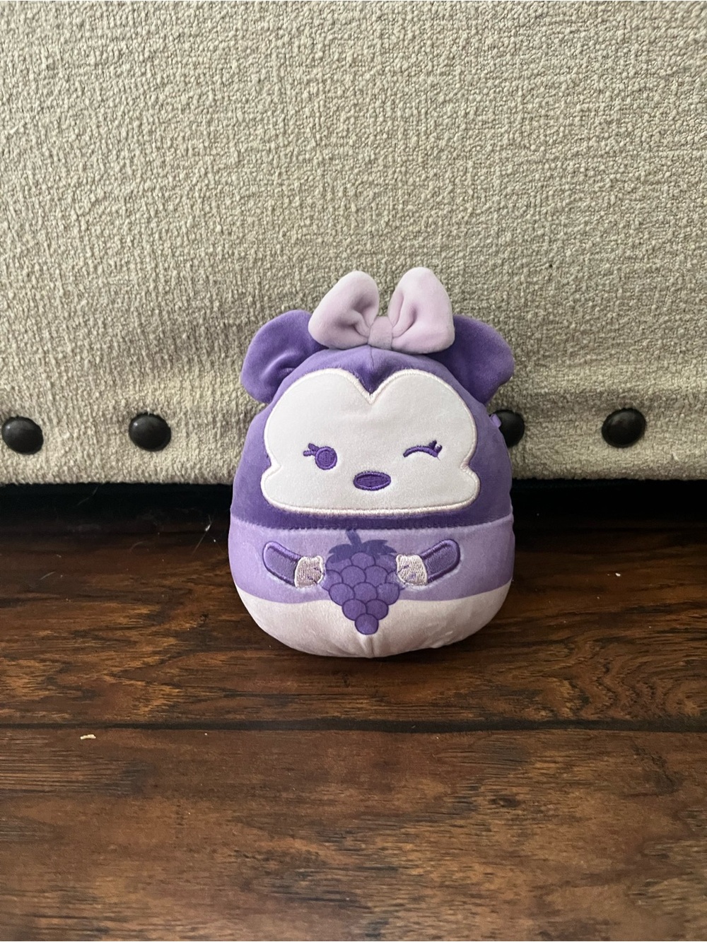 Squishmallows Purple and Light Pink Grape Minnie Mouse Plush